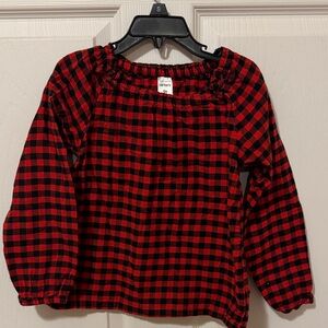 Carter's Kids Red and Black Checkered Blouse